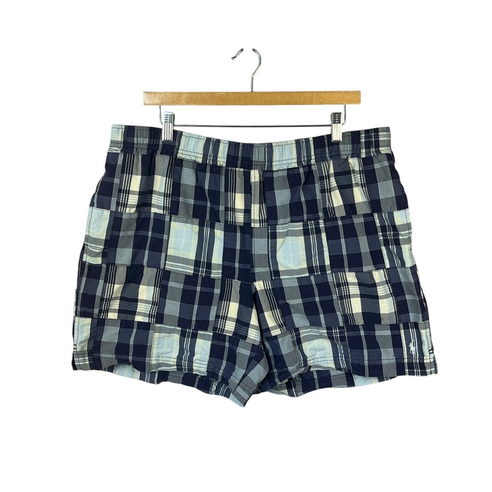 Polo Sport Ralph Lauren Patchwork Plaid Swim Trunks Shorts Swimwear Mens L